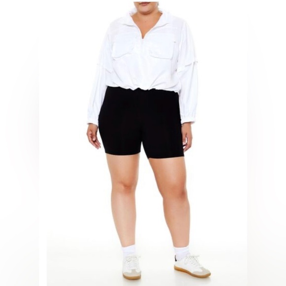 FOREVER 21+ 1X XXL  White Plus Cropped Anorak Jacket NWT R$23 - Picture 2 of 7